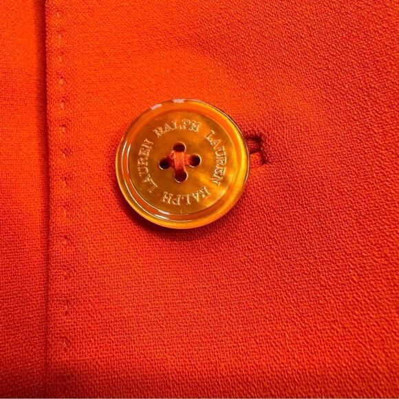 Ralph Lauren Pre-Spring ‘20 Camden Blazer in Mandarin Orange Stretch Wool Crepe - Picture 15 of 16